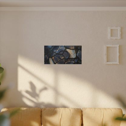 Resilient Broken Pottery Canvas Art - Gold Vein Kintsugi
