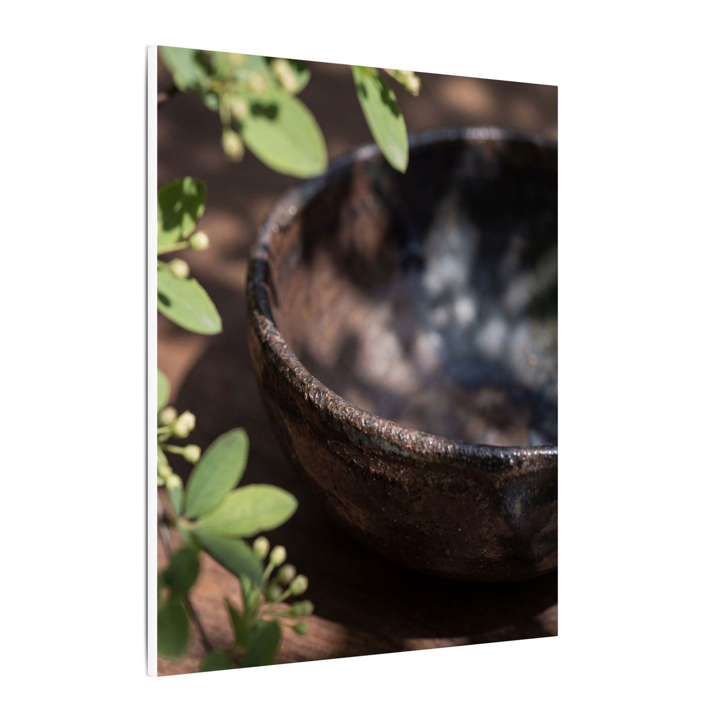 Ceramic Bowl Shadow Zen Canvas Art | Moody Dark Japandi Art