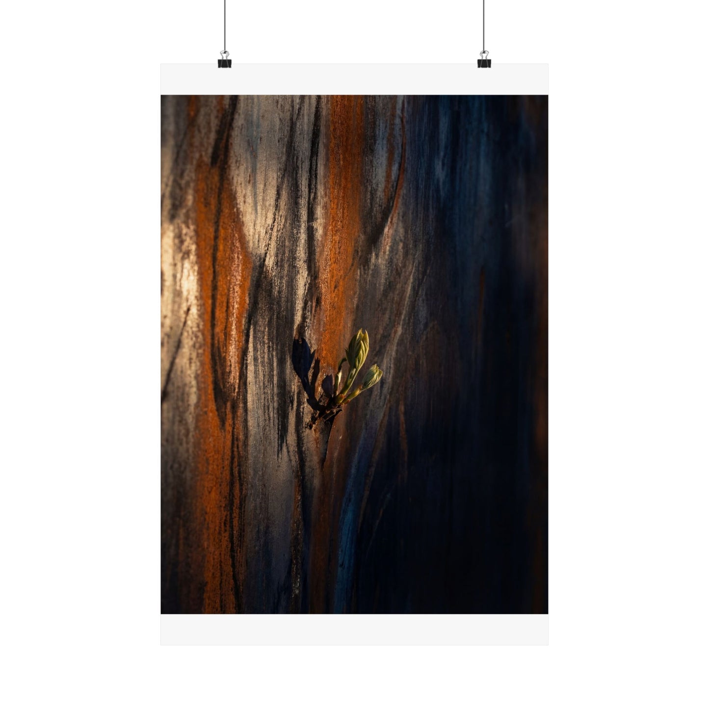 Rust Patina Spring Wall Art Print | Dark Japandi Sophisticated Design Art Print