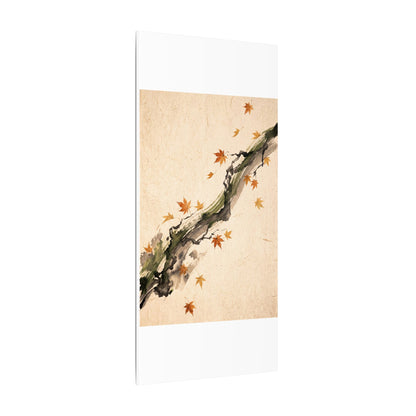 Ink Brushstroke Autumn Canvas Art | Zen Calm Design