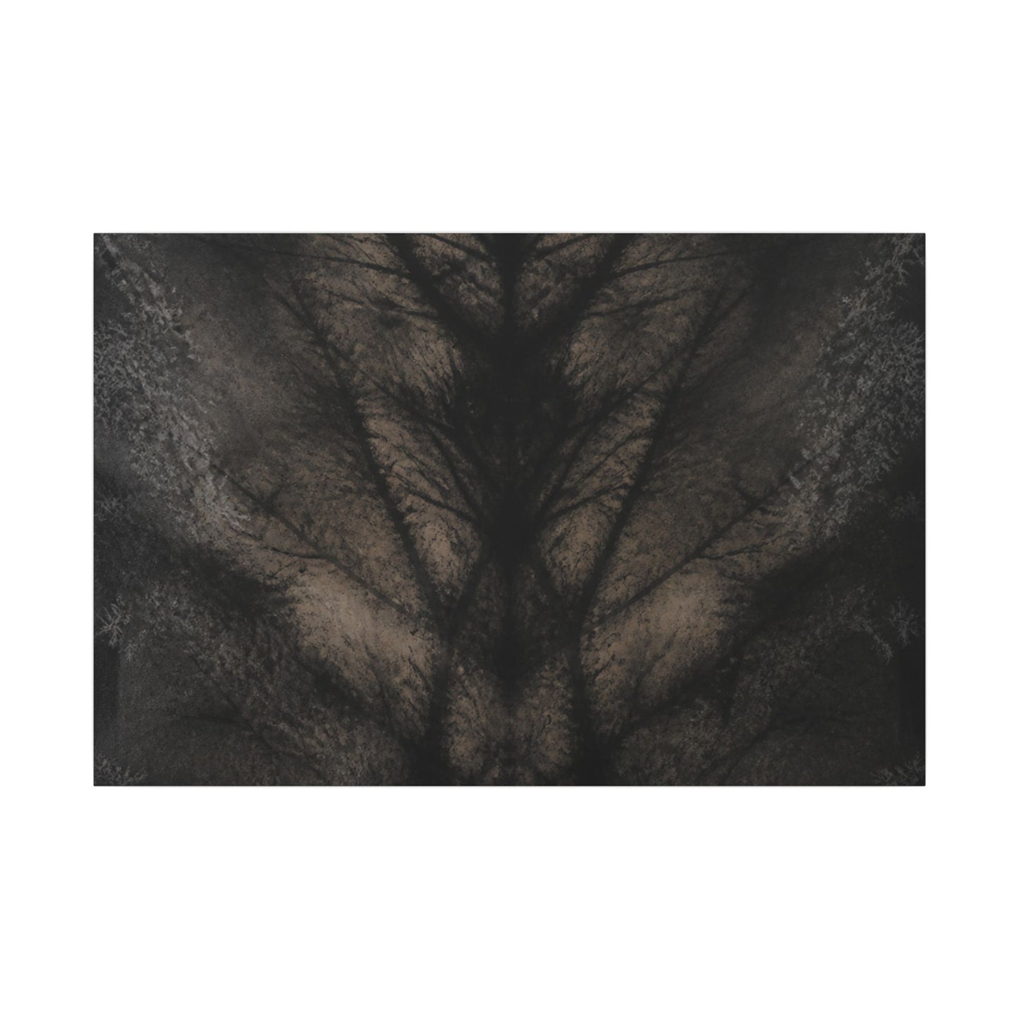 Seijaku Shadow Play Canvas Art - Dark Japandi Charcoal Ink