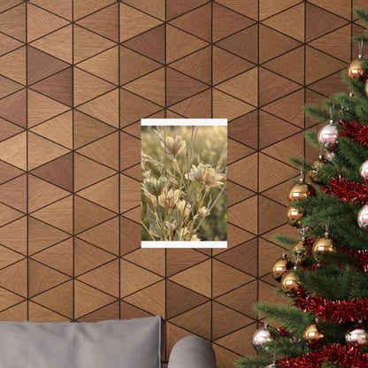 Cozy Dried Flowers Wall Art Print - Minimal Line Japandi