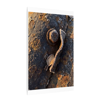 Moody Rust Patina Canvas Art - Moody Minimal Dark Japandi