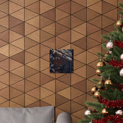 Rust Patina Winter Wall Art Print | Dark Japandi Bold Design