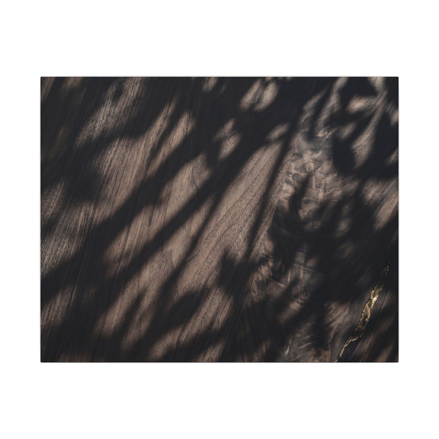 Shadow Play Summer Canvas Art | Dark Japandi Moody Design