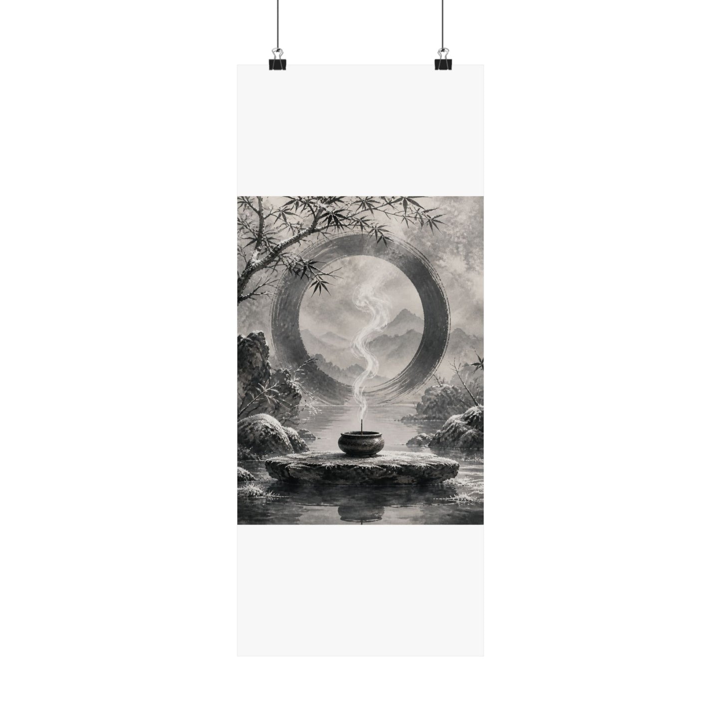 Dappled Incense Smoke Wall Art Print - Zen Seijaku