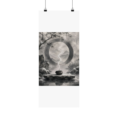 Dappled Incense Smoke Wall Art Print - Zen Seijaku