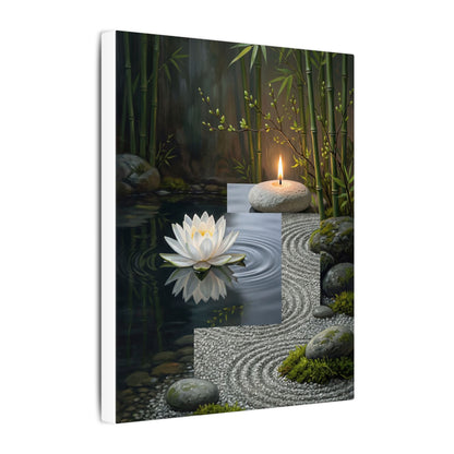 Candlelight Lotus Flower Canvas Art - Zen Kanso
