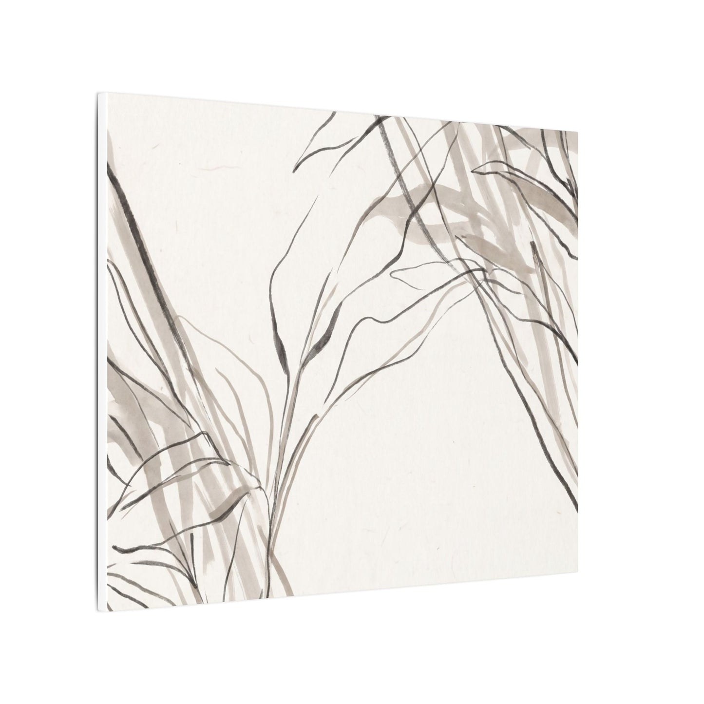 Neutral Shoji Screen Canvas Art - Minimal Line Japandi