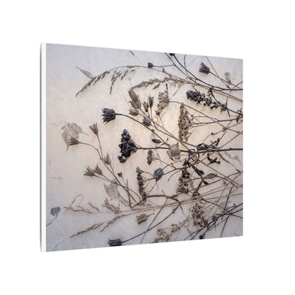 Elegant Dried Flowers Canvas Art - Japanese Pattern Japandi
