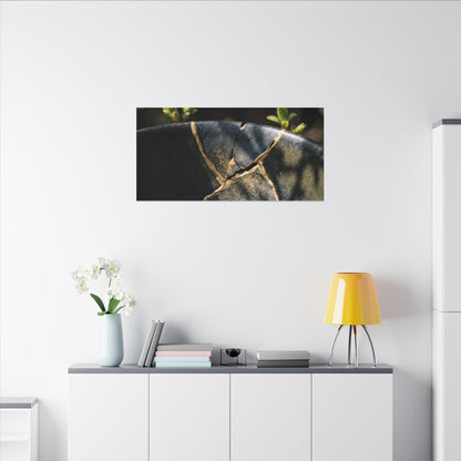 Seijaku Broken Pottery Canvas Art - Dark Japandi Shadow Zen