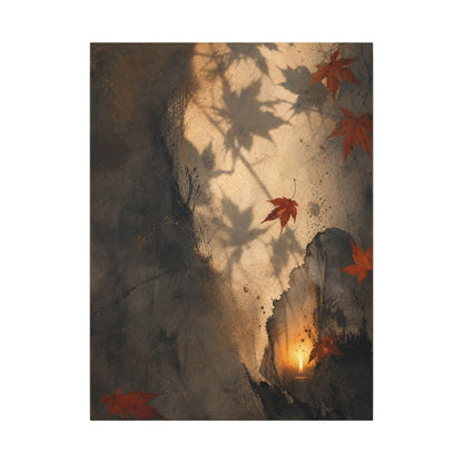 Shadow Play Texture Canvas Art | Neutral Japandi Art