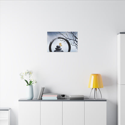 River Stones Spring Canvas Art | Zen Peaceful Design