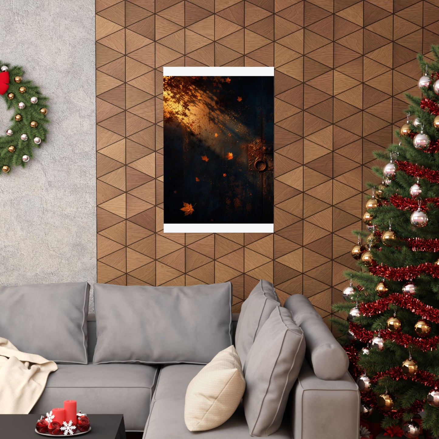 Rust Patina Wall Art Print | Autumn Dark Japandi Shadow Zen Art