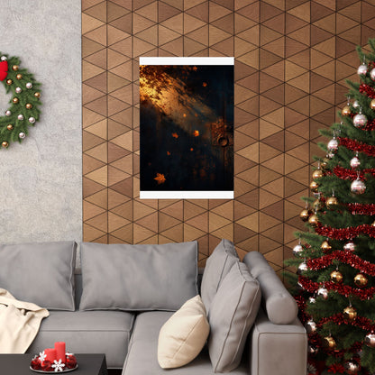 Rust Patina Wall Art Print | Autumn Dark Japandi Shadow Zen Art