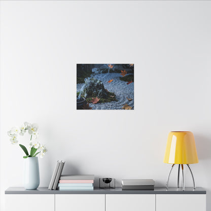 Autumn Incense Smoke Karesansui Canvas Art | Calm Decor
