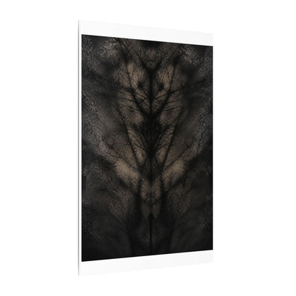 Seijaku Shadow Play Canvas Art - Dark Japandi Charcoal Ink