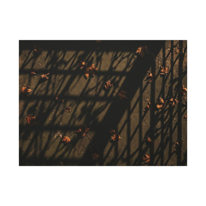Shadow Play Canvas Art | Autumn Dark Japandi Moody Minimal Art Art Print