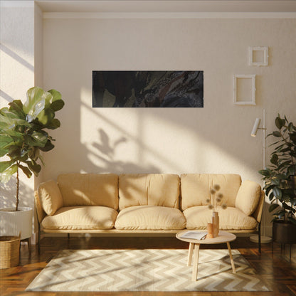 Shadow Play Winter Canvas Art | Dark Japandi Luxurious Design