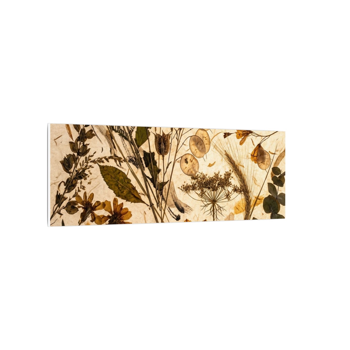 Dried Flowers Summer Canvas Art | Japandi Neutral Design