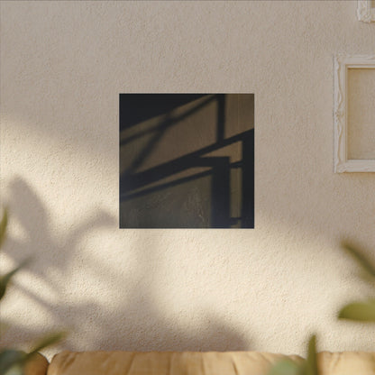 Sophisticated Shadow Play Canvas Art - Moody Minimal Dark Japandi