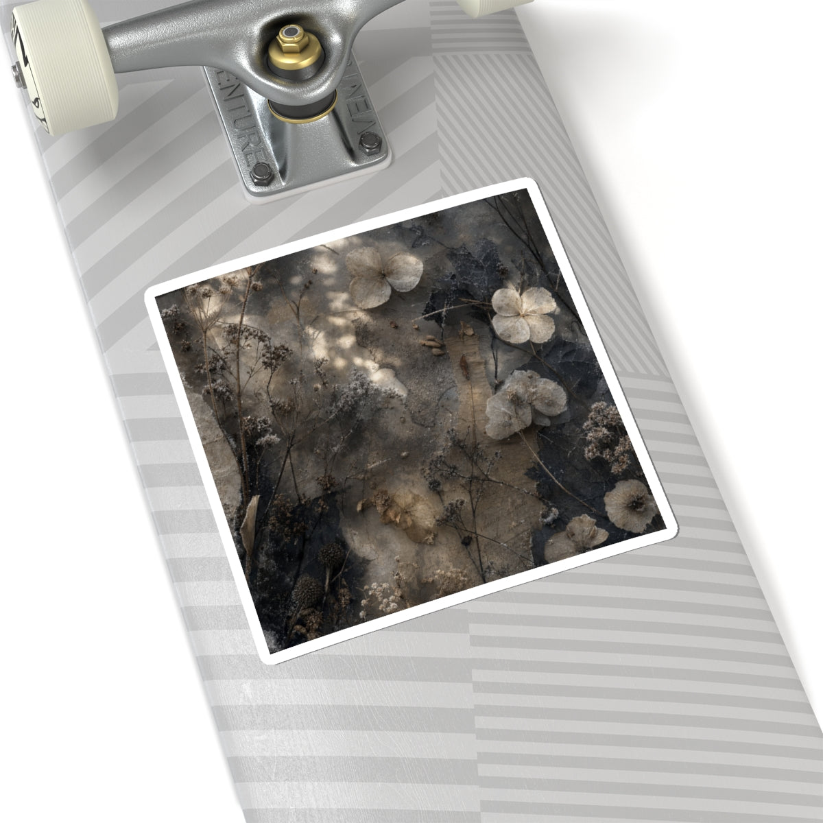 Dried Flowers Texture Sticker | Neutral Japandi Art
