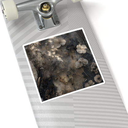 Dried Flowers Texture Sticker | Neutral Japandi Art