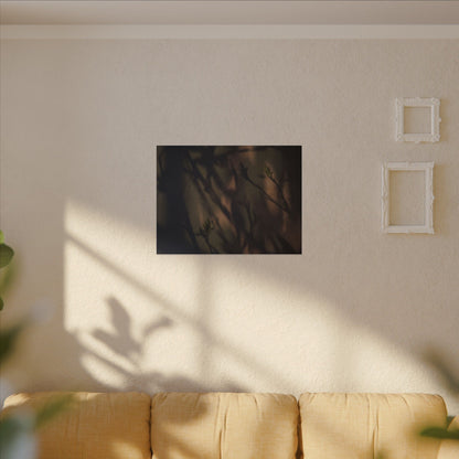 Candlelight Shadow Play Canvas Art - Dark Japandi Shibui