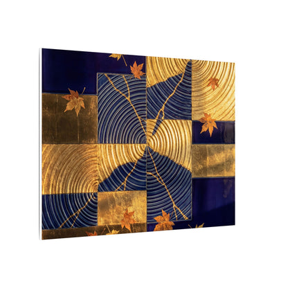 Autumn Water Ripple Crackle Gold Canvas Art | Artful Decor