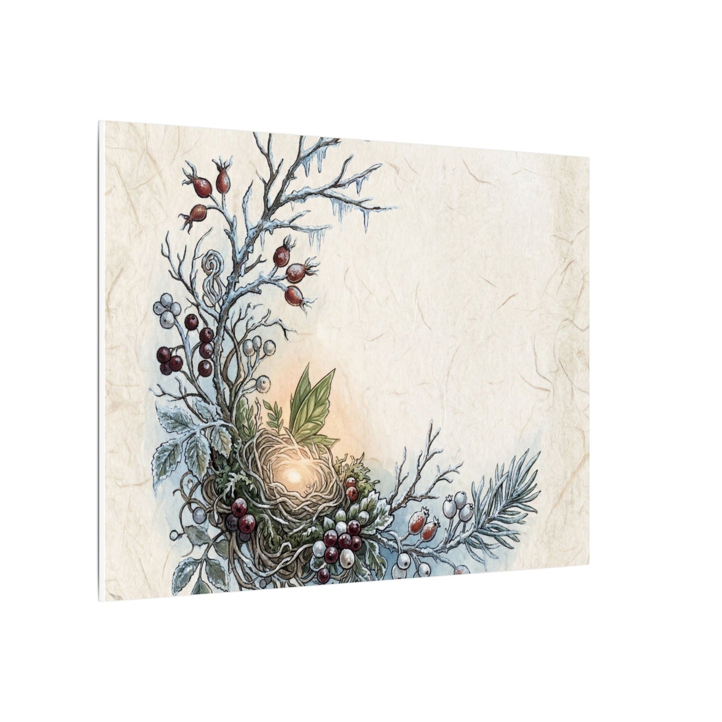 Winter Shoji Screen Forest Whimsy Canvas Art | Enchanting Decor