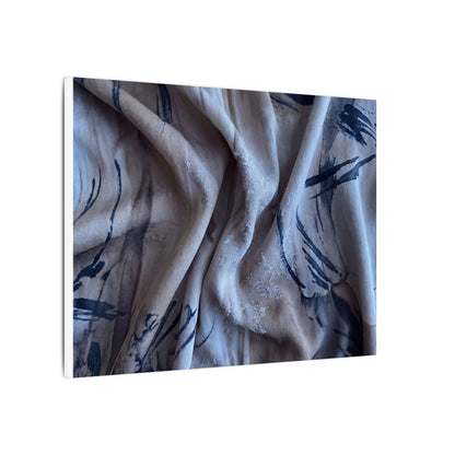 Silk Drape Winter Canvas Art | Japandi Earthy Design