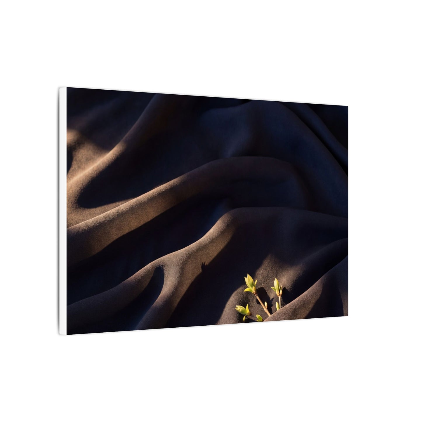 Silk Drape Shadow Zen Canvas Art | Luxurious Dark Japandi Art