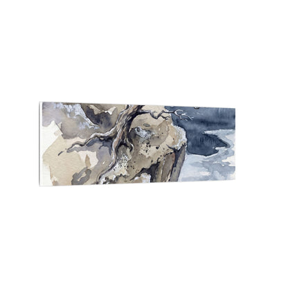 Pine Tree Canvas Art | Winter Japandi Watercolor Art
