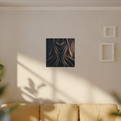 Moody Silk Drape Canvas Art - Shadow Zen Dark Japandi