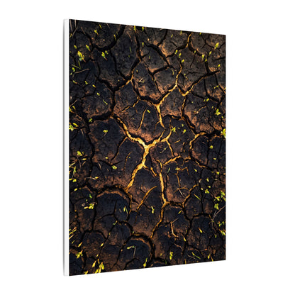 Cracked Earth Moody Minimal Canvas Art | Sophisticated Dark Japandi Art