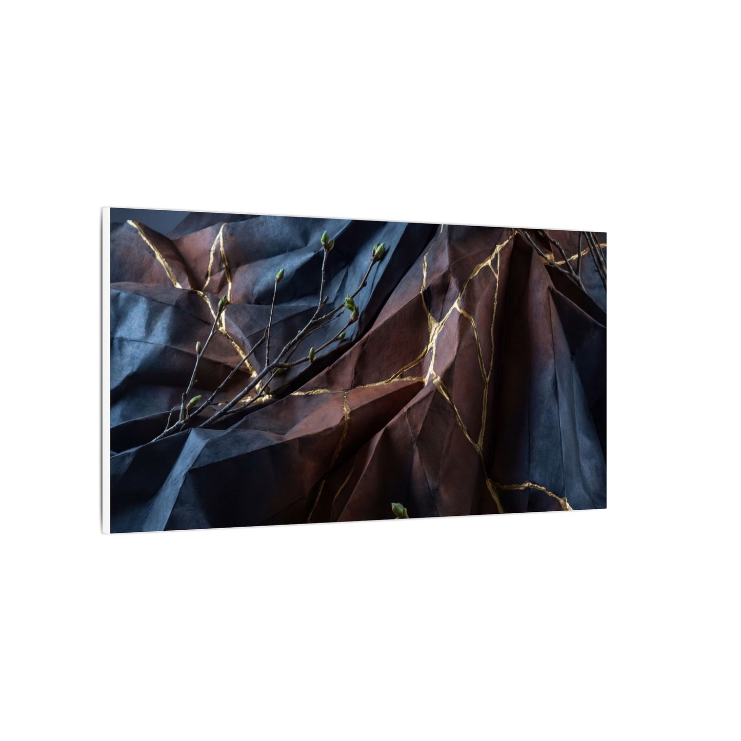 Paper Fold Broken Beauty Canvas Art | Philosophical Kintsugi Art