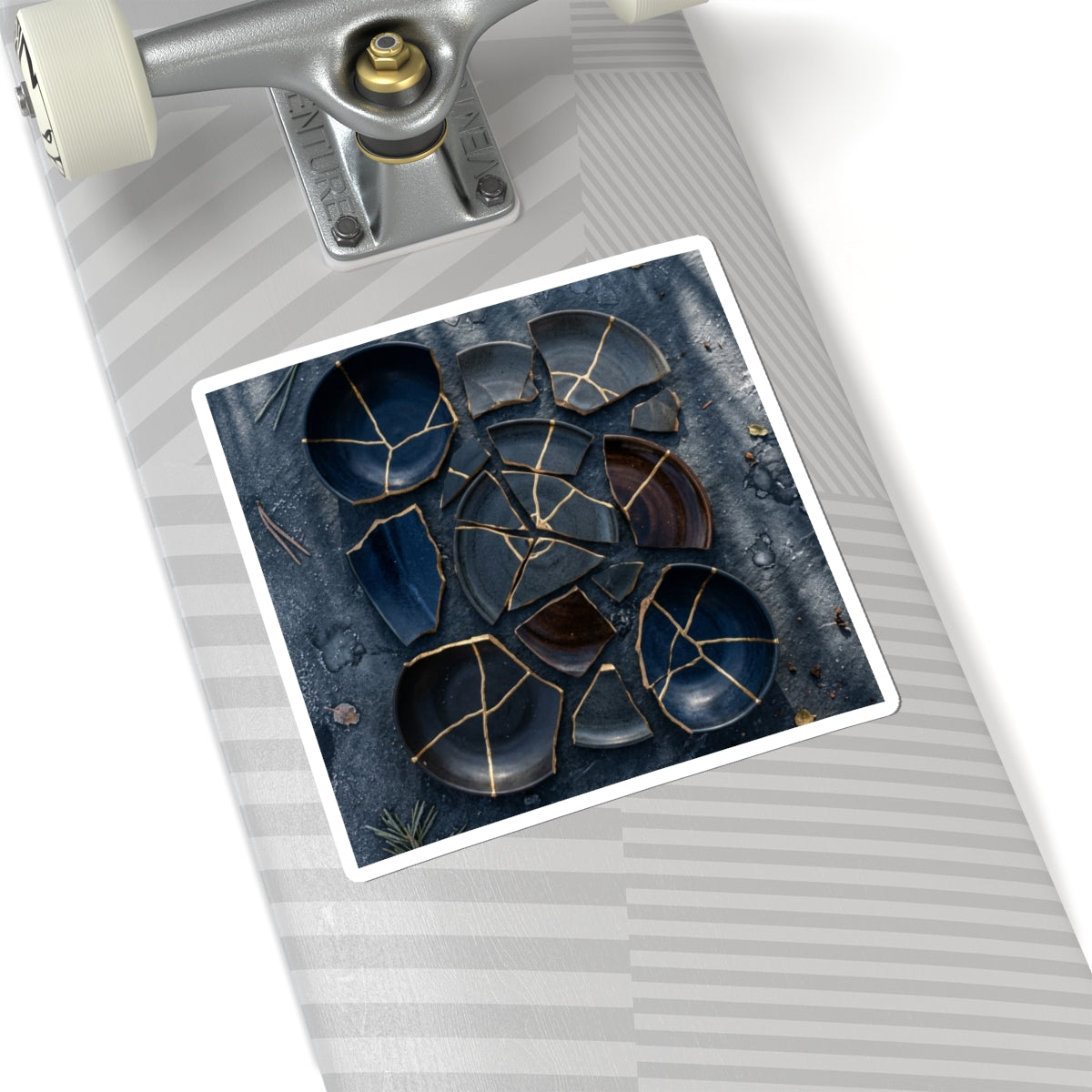 Winter Broken Pottery Shadow Zen Sticker | Atmospheric Decor