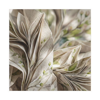 Fukinsei Paper Fold Canvas Art - Japandi Watercolor