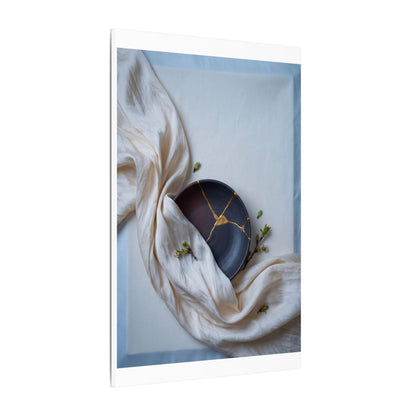 Ma Silk Drape Canvas Art - Kintsugi Gold Repair