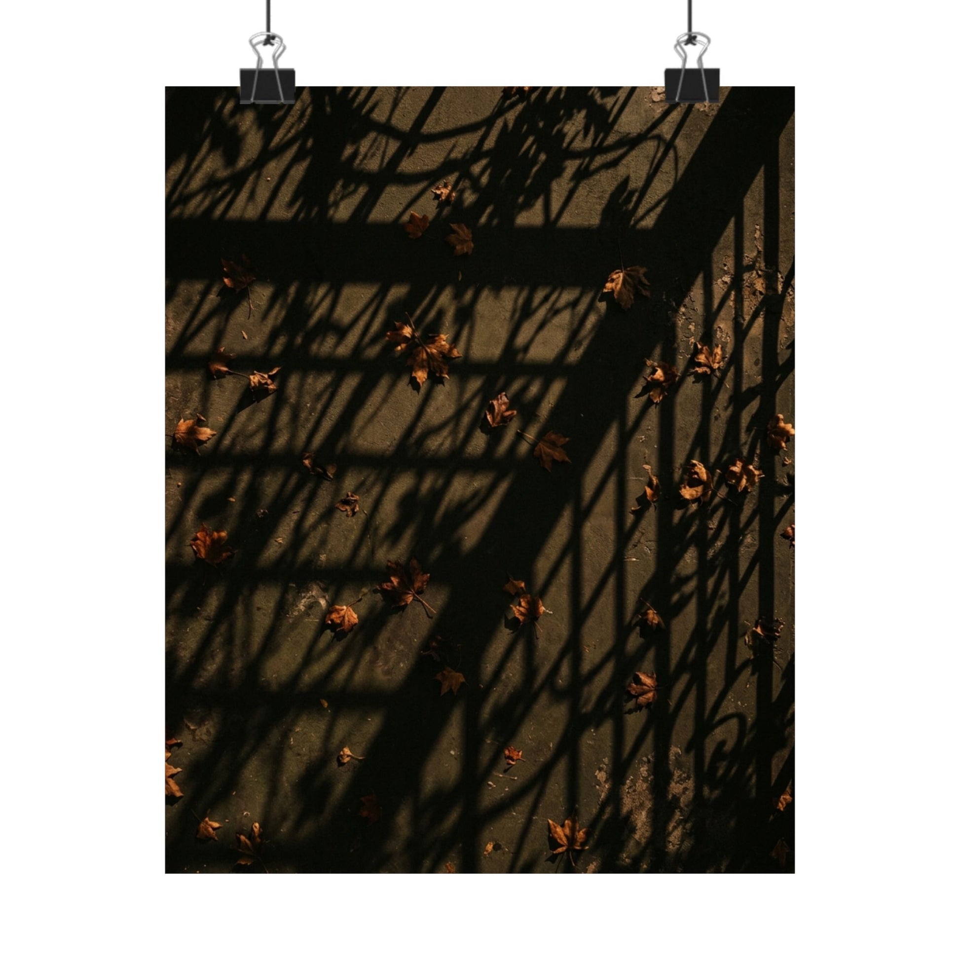 Kanso Shadow Play Wall Art Print - Dark Japandi Moody Minimal Art Print
