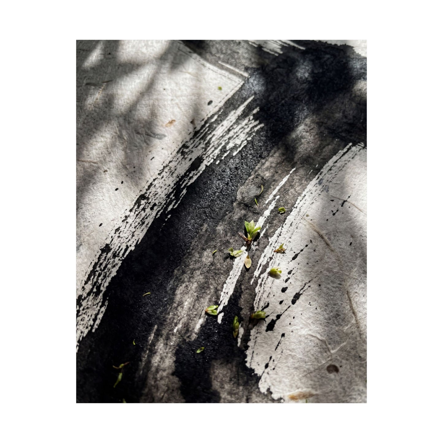 Shibui Ink Brushstroke Wall Art Print - Dark Japandi Moody Minimal