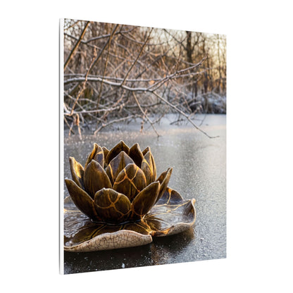 Lotus Flower Gold Repair Canvas Art | Beautiful Kintsugi Art