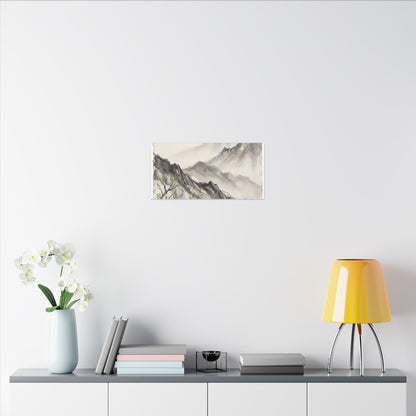 Spring Mountain Mist Texture Canvas Art | Warm Decor