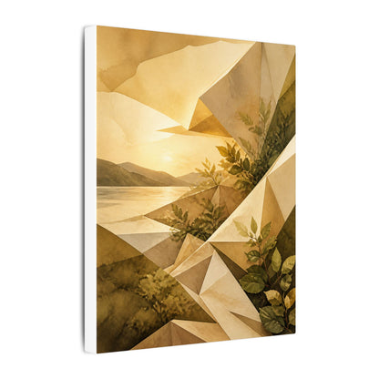Golden Hour Paper Fold Canvas Art - Japandi Ma