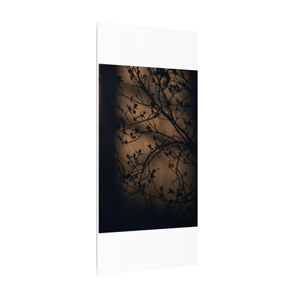 Dark Japandi Shadow Play in Golden Hour | Shadow Zen Canvas Art