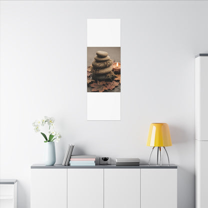 River Stones Canvas Art | Autumn Japandi Texture Art