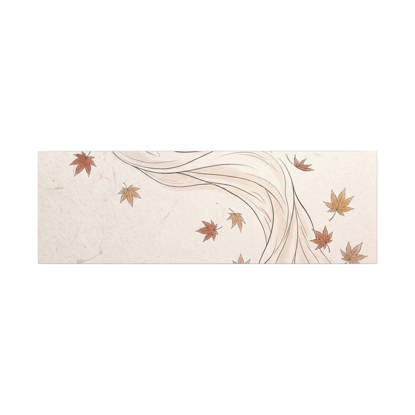 Japandi Silk Drape in Dawn | Minimal Line Canvas Art