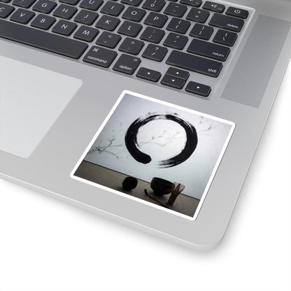 Tea Ceremony Enso Sticker | Contemplative Zen Art Art Print