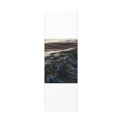 Dark Japandi Ocean Wave in Dawn | Moody Minimal Canvas Art
