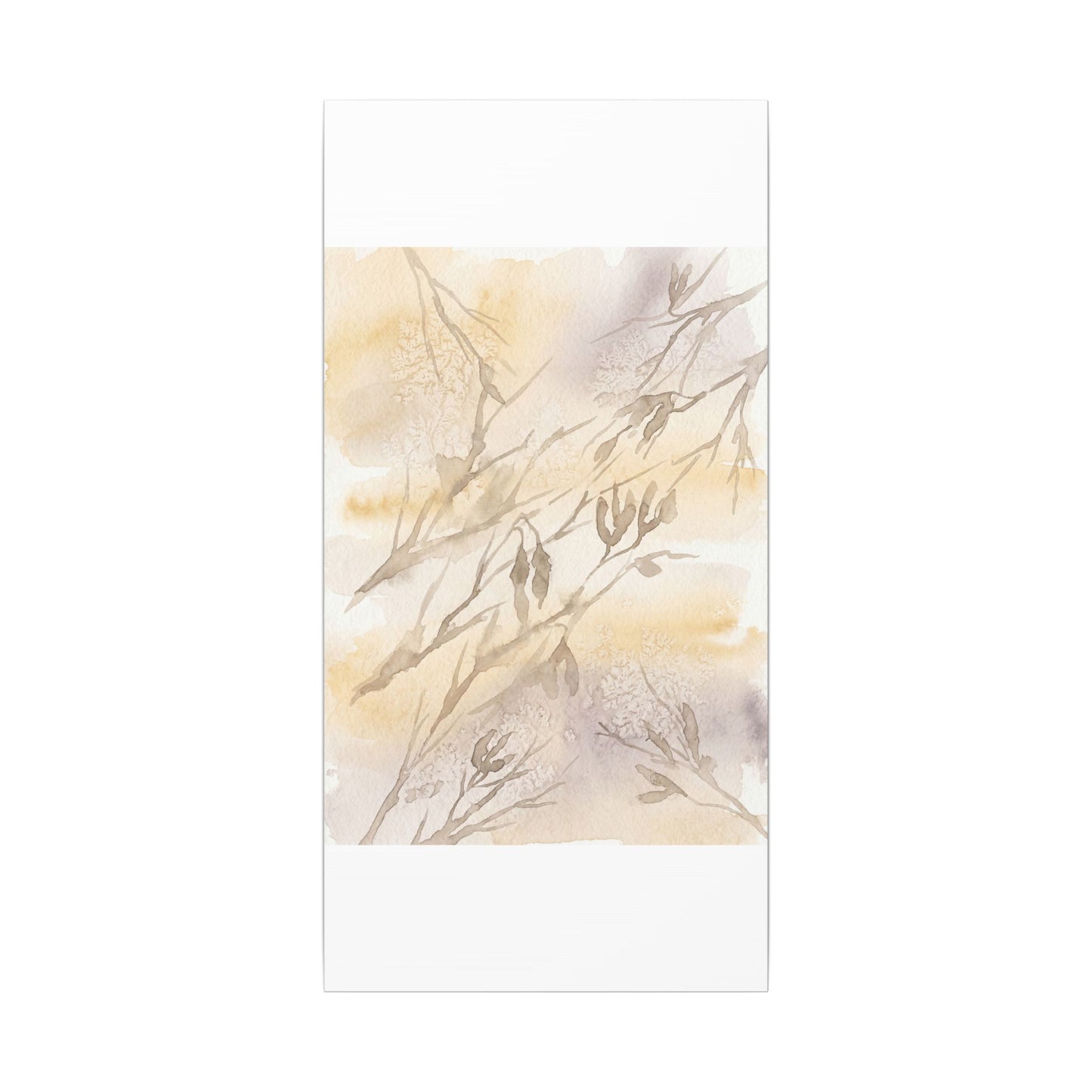 Shadow Play Winter Canvas Art | Japandi Warm Design